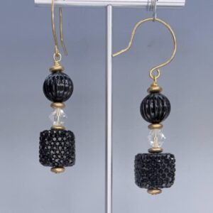 Druk & Pave Copper Dangles (E3590)