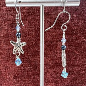 Starfish & Crystal Dangles (E3802)