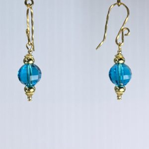 Montana blue crystal dangles (E4173)