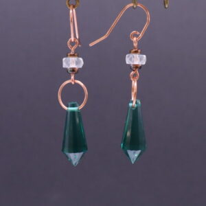 Aqua Crystal Briolette Dangles (E4289)