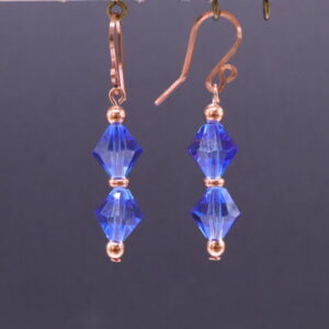 Blue Bicone Dangles (E4290)