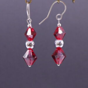 Red Bicone Dangles (E4299)