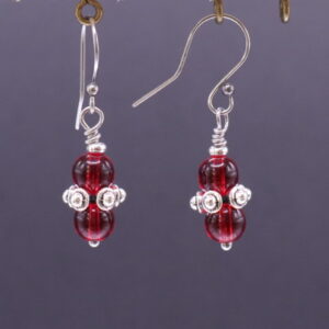 Red Double Druk Dangles (E4312)