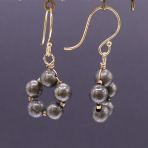 Pyrite Circle Dangles (E4332)