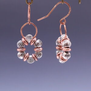 Two Tone Balls & Circles In Copper (E4342)