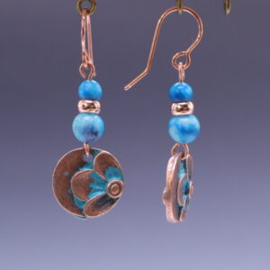 Jasper & Copper Floral Dangles (E4351)