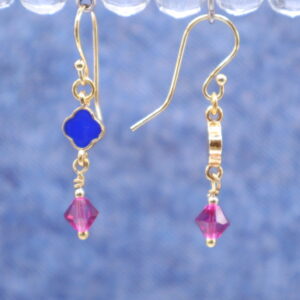 Enamel & Crystal Dangles (E4366)