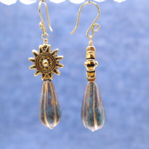 Sun Focal & Fire Polished Dangles (E4373)