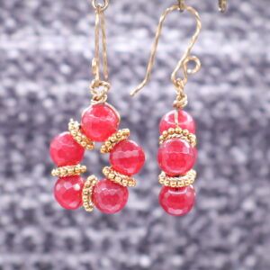 Faceted Carnelian Dangles (E4848)
