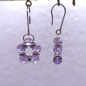 High Facet Circle Dangles (E4854)