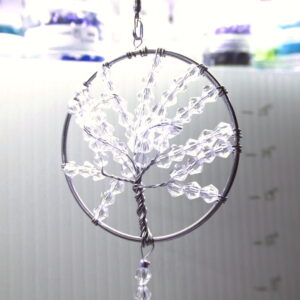 Clear Crystal Tree Of Life Sun Catcher (SC0470)