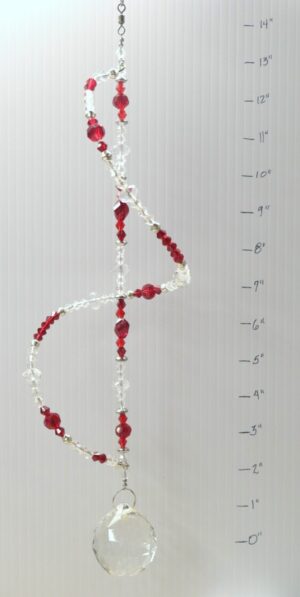 Red Cube Helix Suncatcher (SC0480)