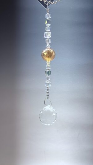 Amber & Cube Crystal Car Suncatcher (SC3334)
