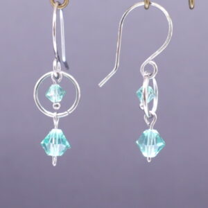 Cornflower Czech Crystal Dangles (E4916)