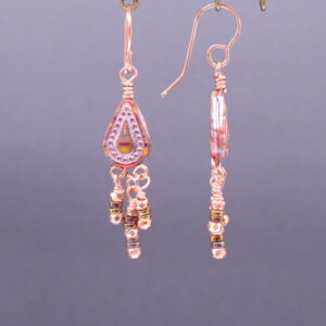 Czech Pressed Glass & Bead Dangles (E4922)