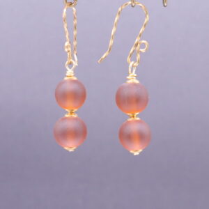 Double Druk Glass Dangles (E4924)