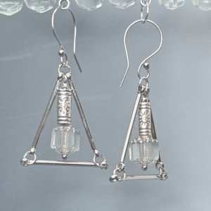 Cathedral Glass Triangle Dangles