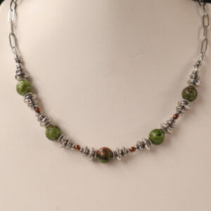 Moss Agate Tank Necklace (UN002)