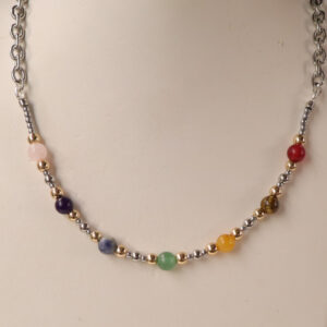 Chakra Bead Tank Necklace (UN011)